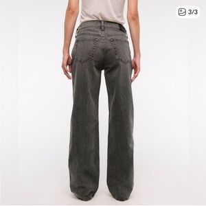 Elegant Charcoal Wide Leg Jeans #lowrise #strecthy